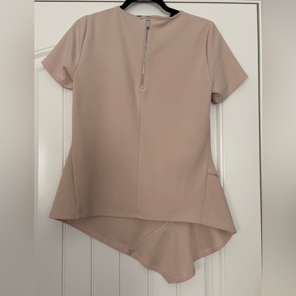 DKNY Light Pink Top with Zipper Detail